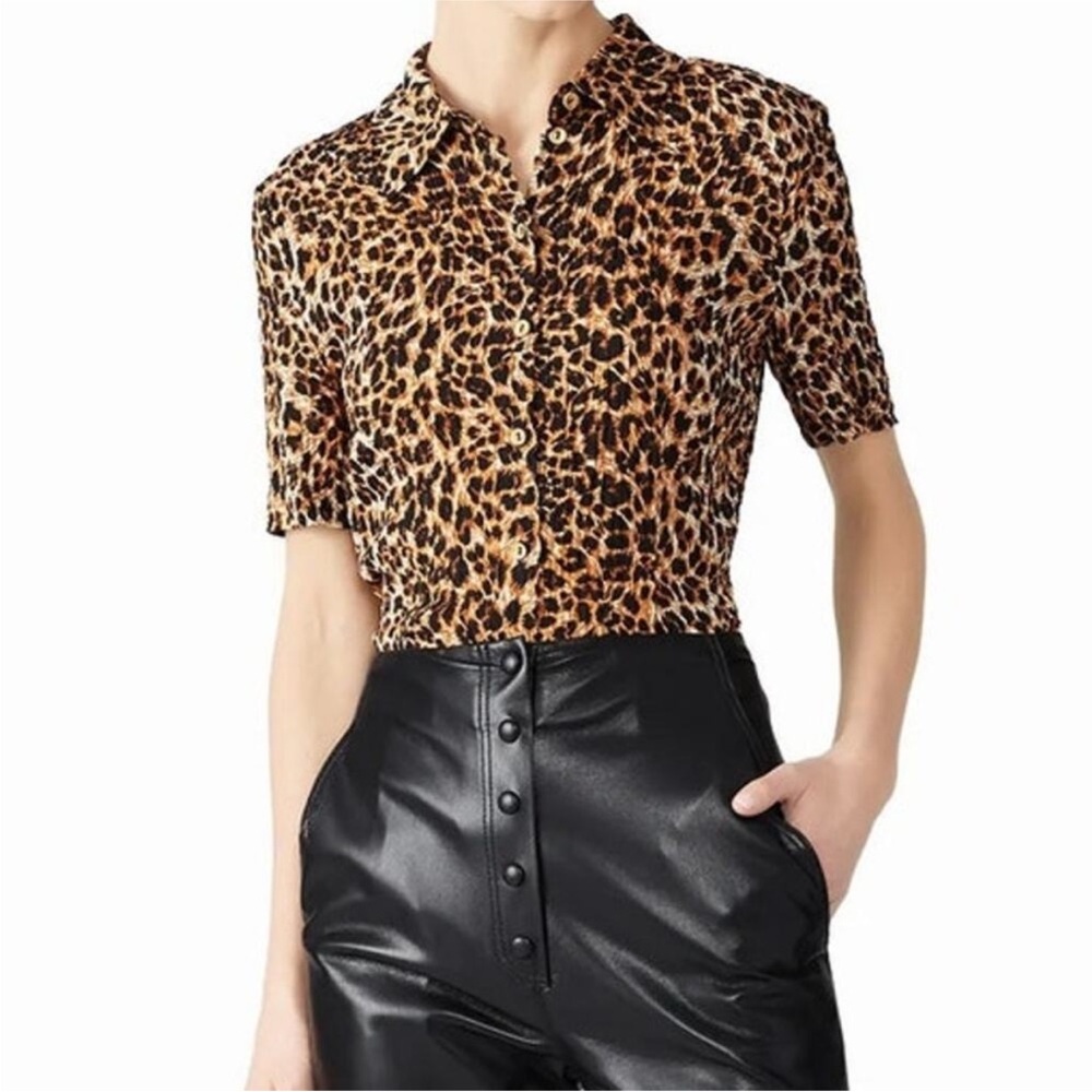 EUC Nanushka Clare Shirt Cheetah Print - sz S